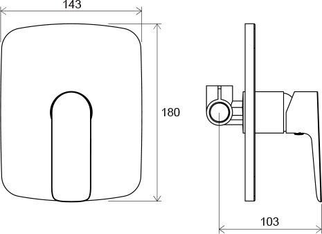 Смеситель скрытого монтажа Ravak Classic CL 062.00 без переключателя