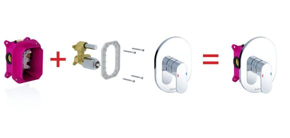 Смеситель скрытого монтажа Ravak Chrome CR 066.00 без переключателя для R-box