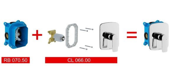 Смеситель скрытого монтажа Ravak Classic CL 066.00 без переключателя для R-box