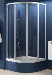 Душевой уголок полукруглый Ravak Supernova SKCP4-90 Sabina белый+перл Душевой уголок полукруглый Ravak Supernova SKCP4-90 Sabina белый+перл