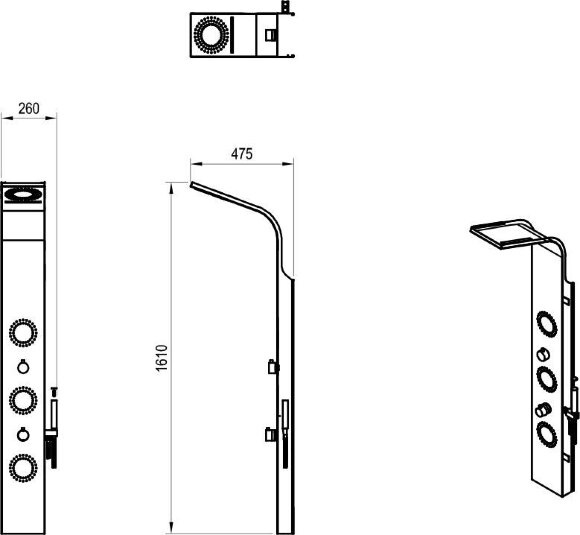 Гидромассажная панель Ravak Totem Jet Inox