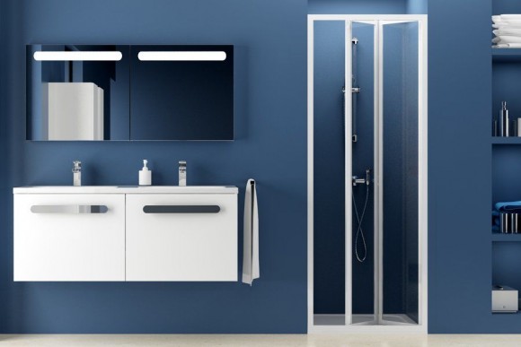 Душевая дверь Ravak складывающиеся Supernova SDZ2-70 белый+транспарент