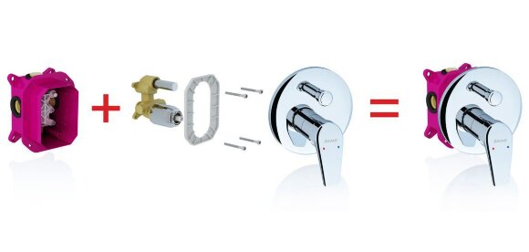 Смеситель скрытого монтажа Ravak Neo NO 065.00 с переключателем